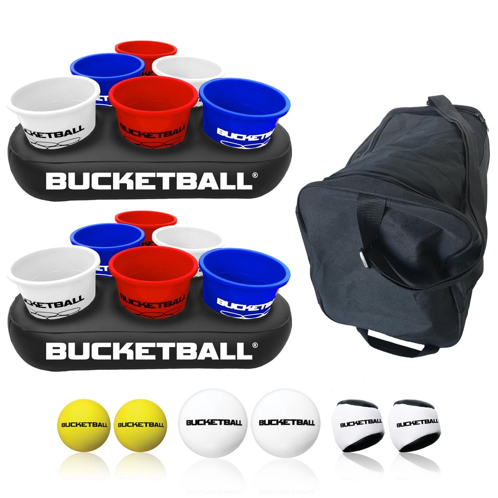 BucketBall | USA Edition Party Pack | Best Beach, Pool, Yard, Camping, Tailgate, BBQ, Lawn, Water, Indoor, Outdoor Game Toy for Adults, Boys, Girls, Teens, Family