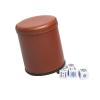 Leatherette Dice Cup with Poker Dice, Felt Lining Quiet Shaker for Playing Yahtzee/Farkle/Liars Dice, view 3
