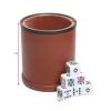 Leatherette Dice Cup with Poker Dice, Felt Lining Quiet Shaker for Playing Yahtzee/Farkle/Liars Dice, view 4