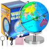 POOCCI 6 in1 Illuminated World Globe for Kids & Adults All Ages High Clear Map, Illuminates Educational Interactive STEM Toy, Light Up Kids Globe Lamp,Gifts For Boys And Girls view 3