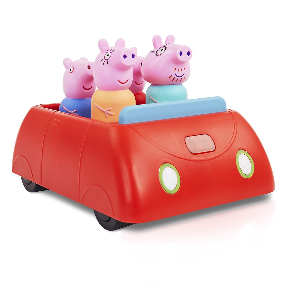 Peppa Pig's Clever Car Interactive Pre-School Toy With Lights And Sounds - Self Driving - Plays Peppa Music And Talks - Motorized Vehicle With Collision Avoidance Sensors Red