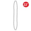 Beistle Silver Party Beads 36 Pack, Small Round Plastic Bead Necklaces view 3