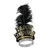 Beistle Black & Gold Swing Tiaras 5 Piece Happy New Years Eve Party Supplies Favors, One Size, Black/Gold/Silver view 2