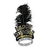 Beistle Black & Gold Swing Tiaras 5 Piece Happy New Years Eve Party Supplies Favors, One Size, Black/Gold/Silver view 3