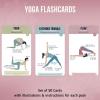merka Yoga Cards Flashcard Deck - 50 Plastic Cards, One Size - 45 Asanas & Sanskrit Names - Yoga Gifts for Women view 2