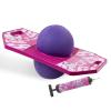Flybar Pogo Trick Ball for Kids, Trick Bounce Board for Boys and Girls Ages 6+, Up to 160 lbs, Includes Pump, Easy to Carry Handle, Durable Plastic Deck Indoor, Outdoor Toy Pogo Jumper (Pink Berry 2) view 1