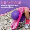 Flybar Pogo Trick Ball for Kids, Trick Bounce Board for Boys and Girls Ages 6+, Up to 160 lbs, Includes Pump, Easy to Carry Handle, Durable Plastic Deck Indoor, Outdoor Toy Pogo Jumper (Pink Berry 2) view 3