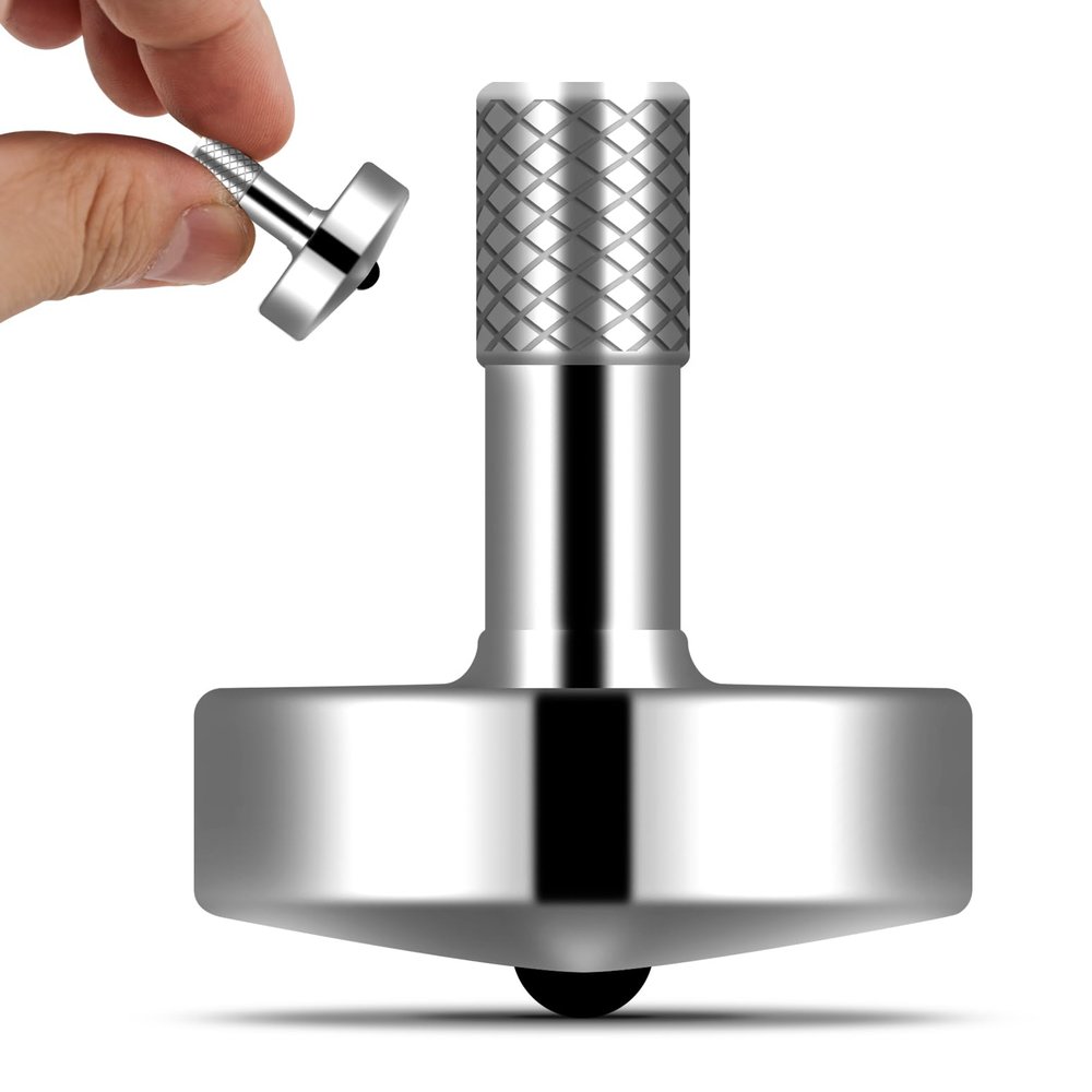 DjuiinoStar Premium SS Spinning Top: 5-11 Minutes, Lengthened Stem, Easy to Twirl, CNC Machined, Great Time Killer, EDC Fidget Toy DST-806