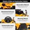 Costzon Ride on Car, 12V Ride on Dump Truck w/Remote Control, Electric Dump Bed, Music, Horn, USB, AUX, Treaded Tires, Shovel, 3 Speeds, Battery Powered Construction Vehicle, Electric Car for Kids view 3
