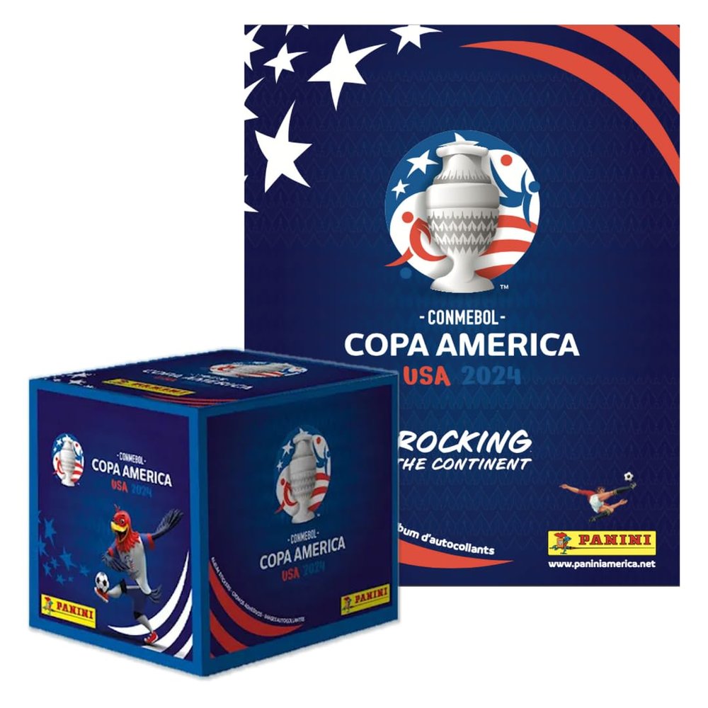 Panini COPA America 2024 USA - One Soft Cover Album and One Sticker Box, Blue