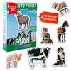 Farm Magnetic Puzzles for Kids  6 Big Magnetic Animals for Baby - Realistic Toddler Magnet for Refrigerator - Travel Games  Real Farm Magnets for Fridge - Learning Toy Set - Baby Educational Gift view 1