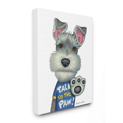 Stupell Industries Sassy Scotty Dog 'Talk to The Paw' Quote Family Pet