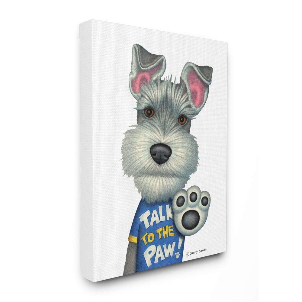 Stupell Industries Sassy Scotty Dog 'Talk to The Paw' Quote Family Pet