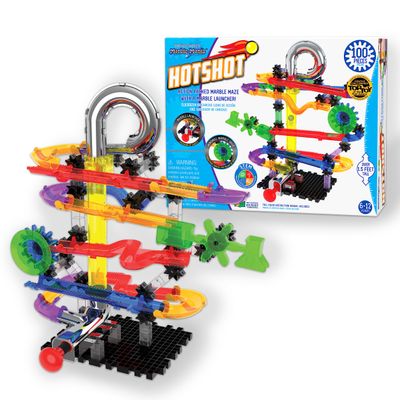 The Learning Journey - Techno Gears - Marble Mania - Hotshot 100+ Pieces - Marble Runs for Kids - STEM Toys for Boys & Girls Ages 6-12 Years - Award Winning Toys (567890)