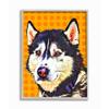 Stupell Industries Pop Art Husky Dog Over Orange Polka Dots view 1