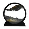 Aoderun Moving Sand Art Picture Round Glass 3D Deep Sea Sandscape in Motion Display Flowing Sand Frame Relaxing Desktop Home Office Work Decor (12", Black) view 1