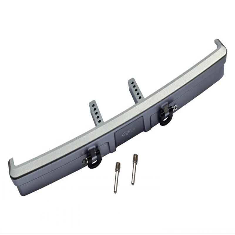 GPM 3PC Set Upgrades Aluminium Front Bumper Mount+D-Rings for TRX4 Ford Bronco Trail Crawler (82046-4) RC Cars (Gray)