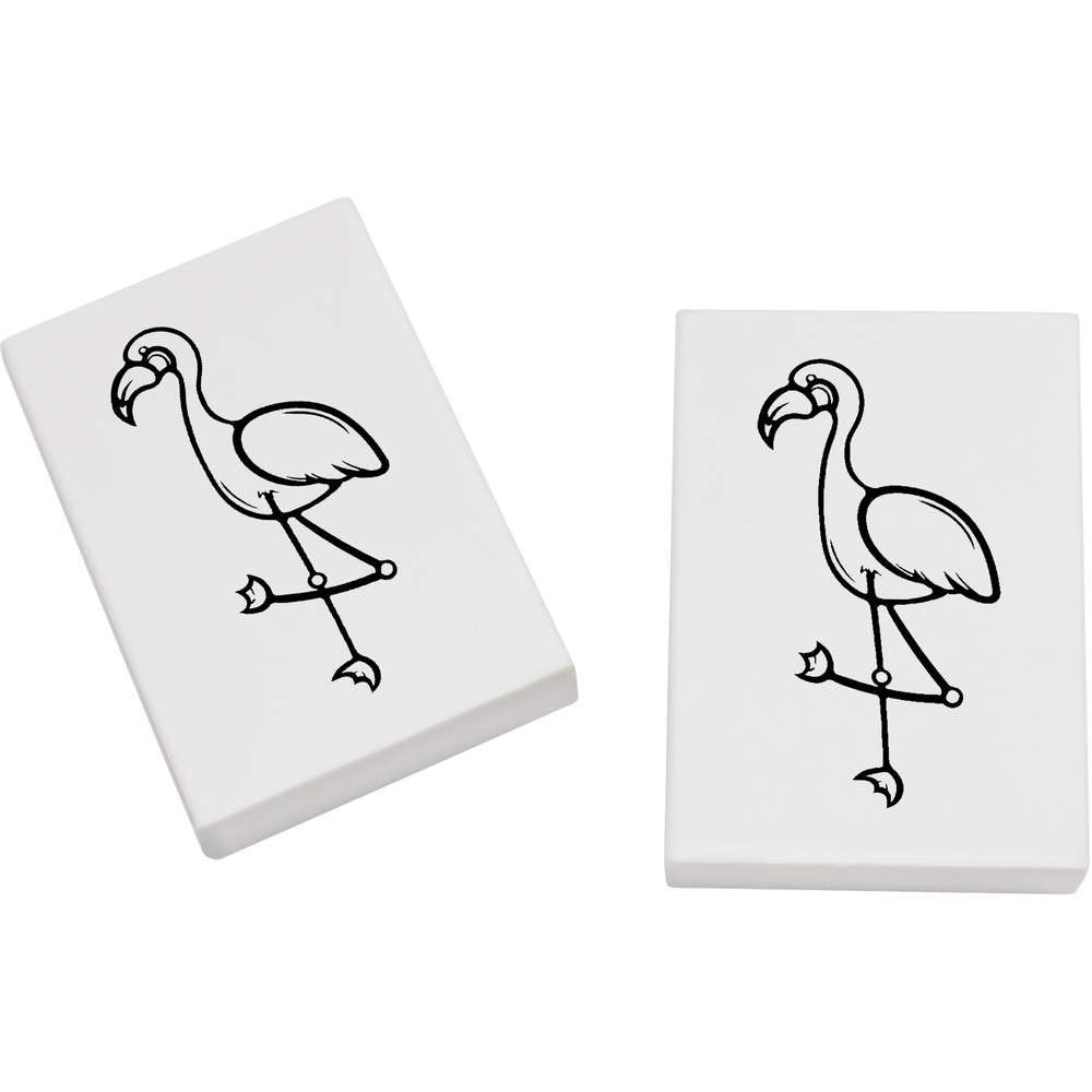 Azeeda 2 x 45mm 'Flamingo' Erasers/Rubbers (ER00024268)