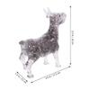 3D Crystal Goat Jigsaw Puzzle: Brain Teaser Toy for Kids 12 and Up - Self-Assembled Animal Decoration in Grey view 2