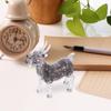 3D Crystal Goat Jigsaw Puzzle: Brain Teaser Toy for Kids 12 and Up - Self-Assembled Animal Decoration in Grey view 3