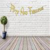 Gold Glittery Banner Years Birthday Banner Fifty And Fabulous Photo Prop Happy Birthday Sign Anniversary Celebrate Decor Glitter Party Decoration Supplies view 1