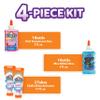 Elmers Fluffy Slime Kit, Includes Translucent Color Glue, Glitter Glue, Fluffy Slime Activator, 4 Count - Perfect for Birthday Parties, Gift Idea, Kids Activity view 2