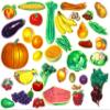 Story Time Felts 36 Piece Fruit, Nuts & Vegetable PRECUT Felt Flannel Board Figures Set view 1