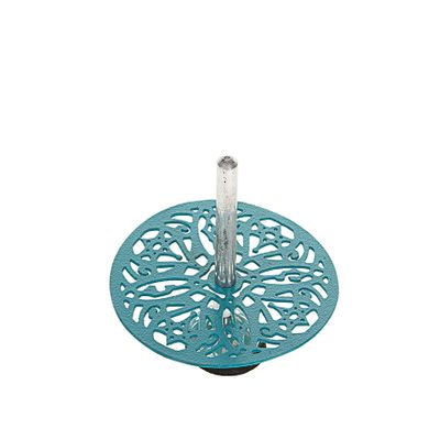 Legacy Judaica Dreidel-Star Design-Blue Metal-Spinning
