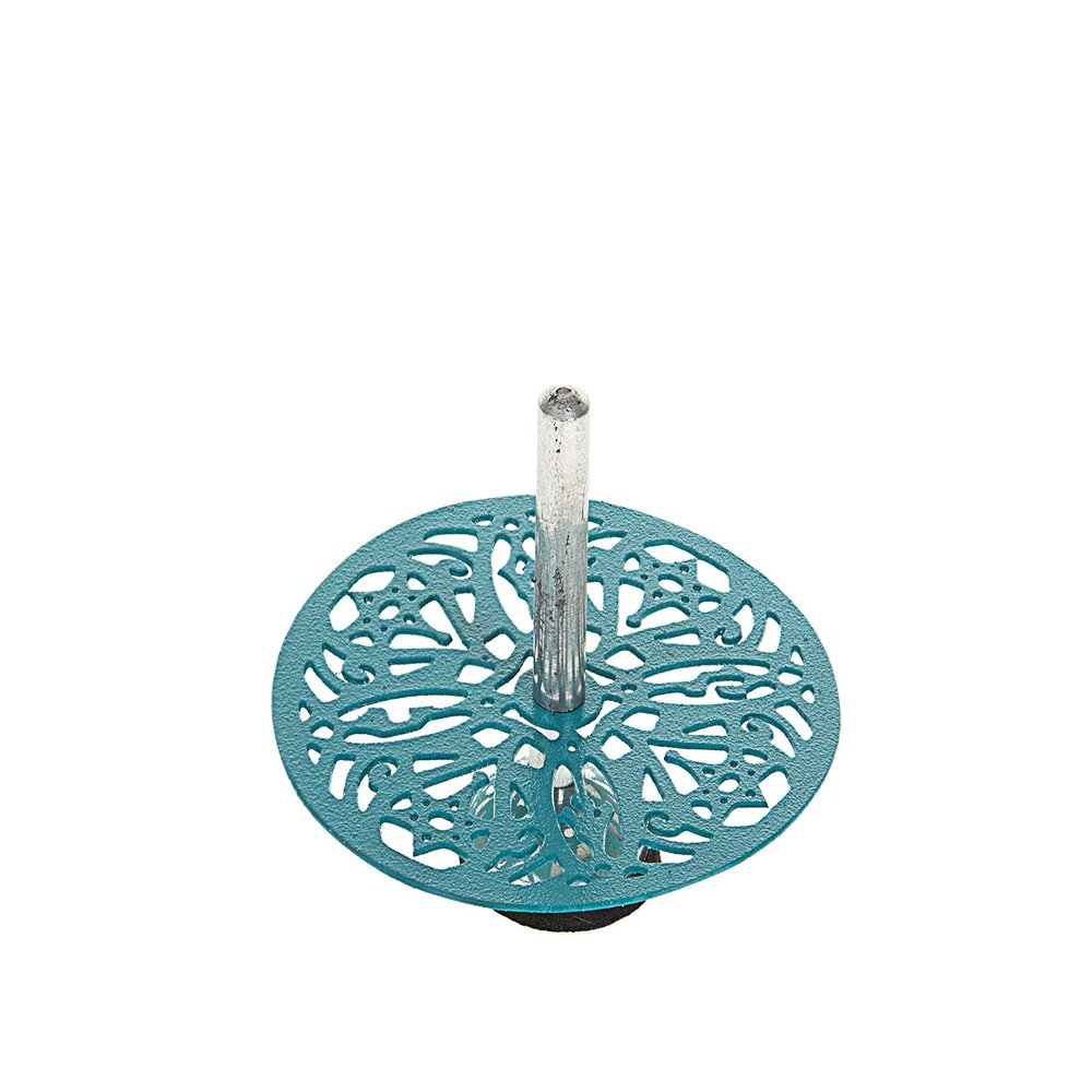 Legacy Judaica Dreidel-Star Design-Blue Metal-Spinning