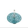 Legacy Judaica Dreidel-Star Design-Blue Metal-Spinning view 1
