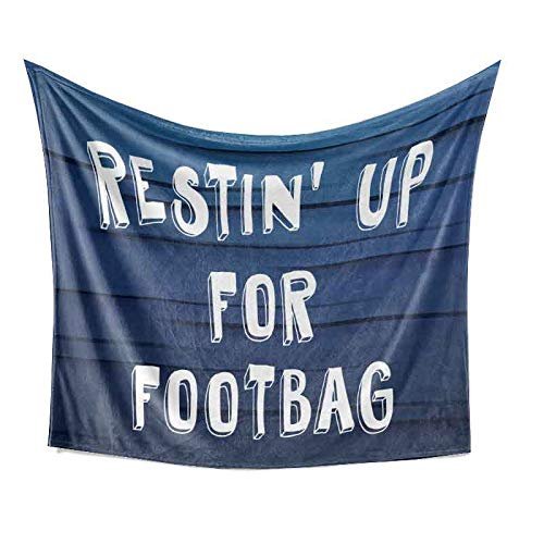 Bouncing Brick Designs Restin' Up for Footbag Blanket - Funny Hacky Sack Hackysack Gift, Plush Fleece Throw, Birthday, 50x60