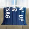 Bouncing Brick Designs Restin' Up for Footbag Blanket - Funny Hacky Sack Hackysack Gift, Plush Fleece Throw, Birthday, 50x60 view 2