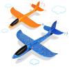 VCOSTORE 2 Pack Foam Airplanes for Kids, 17.5'' Large Throwing Foam Glider Planes Toys,Flying Styrofoam Kid Airplanes Toy for 3 4 5 6 7 8 9 10 11 12 Year Old Boys Girls with Outdoor Sports Play view 1