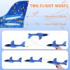 VCOSTORE 2 Pack Foam Airplanes for Kids, 17.5'' Large Throwing Foam Glider Planes Toys,Flying Styrofoam Kid Airplanes Toy for 3 4 5 6 7 8 9 10 11 12 Year Old Boys Girls with Outdoor Sports Play view 4