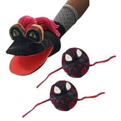India Meets India Eco Friendly Handmade Kid's Rakhi Combo by Women Groups with Puppet (Puppet with Quilling Rakhi-2)