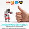 PIXIO NEON - Tiny Magnetic Blocks Building Toy in The Pixel Art Style with Free App - 5/16" Plastic Cubes with 6 Magnets Inside - Open Ended Toy - Creativity Kit for Ages 6+ - 60pcs view 4