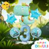 DIWULI Dinosaur Party Decorations Set - Number 3 Balloon Blue, Dinosaur Balloons Happy Birthday, Dinosaur Birthday Decorations, Dino Dinosaurios Sweet Dinosaur Decorations Foil 3rd Birthday Party view 2