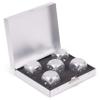 Brushed Silver Tone 3 x 2 Stainless Steel Metal Standard Dice Boxed Set of 5 view 1