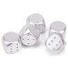 Brushed Silver Tone 3 x 2 Stainless Steel Metal Standard Dice Boxed Set of 5 view 3