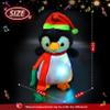Houwsbaby Christmas Musical Light up Penguin LED Stuffed Animals Rudolph Plush Toys Lullaby Singing Animated for Toddlers Xmas Gift Holiday, 10'' view 2