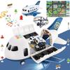 Dwi Dowellin 5 in 1 Airplane Toys with Light and Sound,Police car Toys with Activity Mat, Christmas Birthday Gifts for Kids 3 4 5 6 Year Old Boys Girls view 1