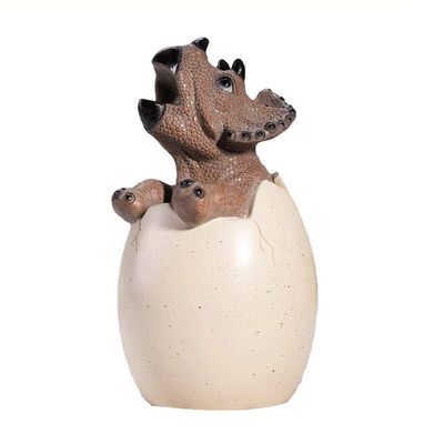 Cute Coin Bank Box Piggy Bank Resin Dinosaur Figurine Home Decorations Coin Storage Box Holder Toy Child Gift Money Box (Color : Brown)