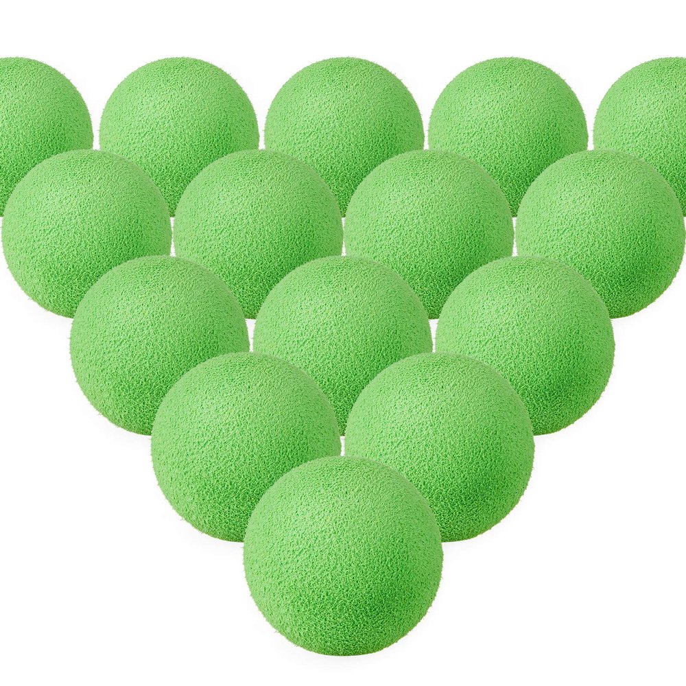 Frienda 24 Pieces Refill Balls for Popper Soft Foam Balls Refills Approx 1.1 Inch in Diameter, Soft Small Light Cat Ball Pet Toys(Green)
