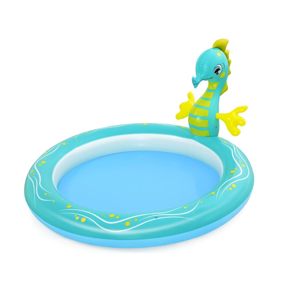 Bestway Seahorse Sprinkler Paddling Pool, Kids Garden Pool