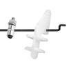HobbyPark 20pcs Nylon Control Horns 20x11mm + 1.2x21mm Clevis + Pushrod Connector Linkage Stopper 1.3mm + 1.2 x 180mm Steel Z Style Pushrods Parts for RC Airplane Plane view 3