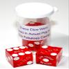 19mm Craps Dice Pair Matching Serial Numbers - Authentic Las Vegas Casino Table-Played Dice (Linq (Red Polished)) view 2