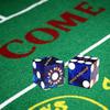 19mm Craps Dice Pair Matching Serial Numbers - Authentic Las Vegas Casino Table-Played Dice (Planet Hollywood (Blue Polished)) view 3