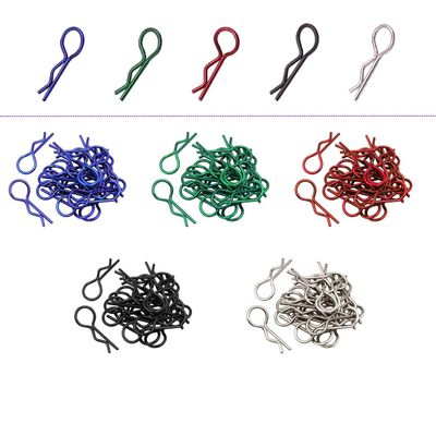 100 PCS Treehobby Universal Bent Springy R Pins RC Car Body Shell Clips for 1/10 RC Car Truck Buggy Crawler Short Course Replacement Parts