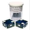 19mm Craps Dice Pair Matching Serial Numbers - Authentic Las Vegas Casino Table-Played Dice (Sunset Station (Blue Polished)) view 2