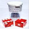 19mm Craps Dice Pair Matching Serial Numbers - Authentic Las Vegas Casino Table-Played Dice (Red Rock (Red Polished)) view 2